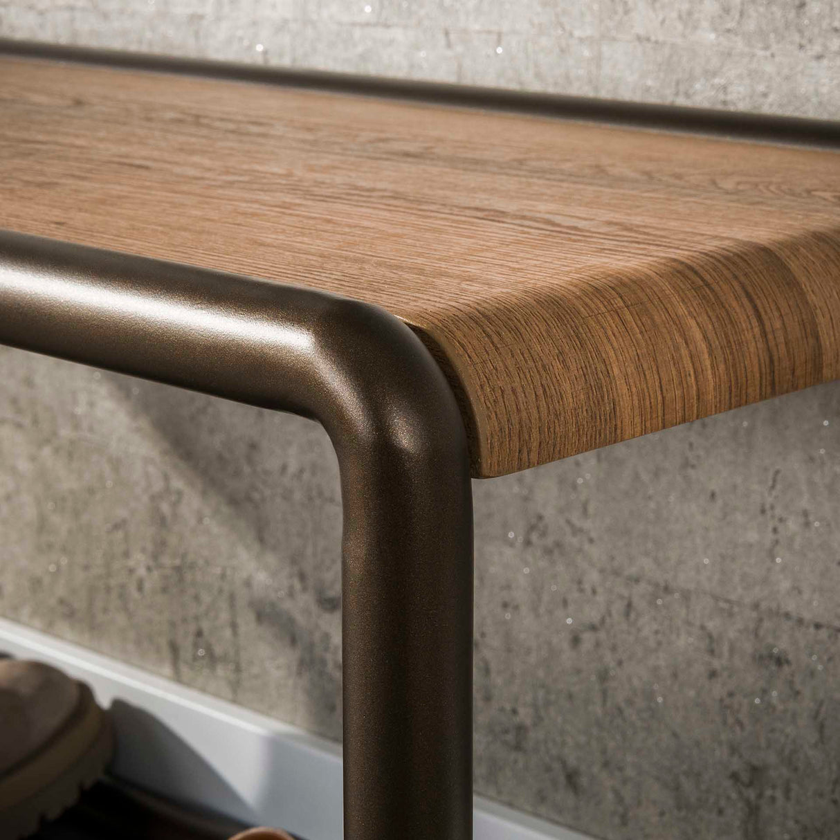 Banco de zapatos Senna Drift marrón 80x35 cm