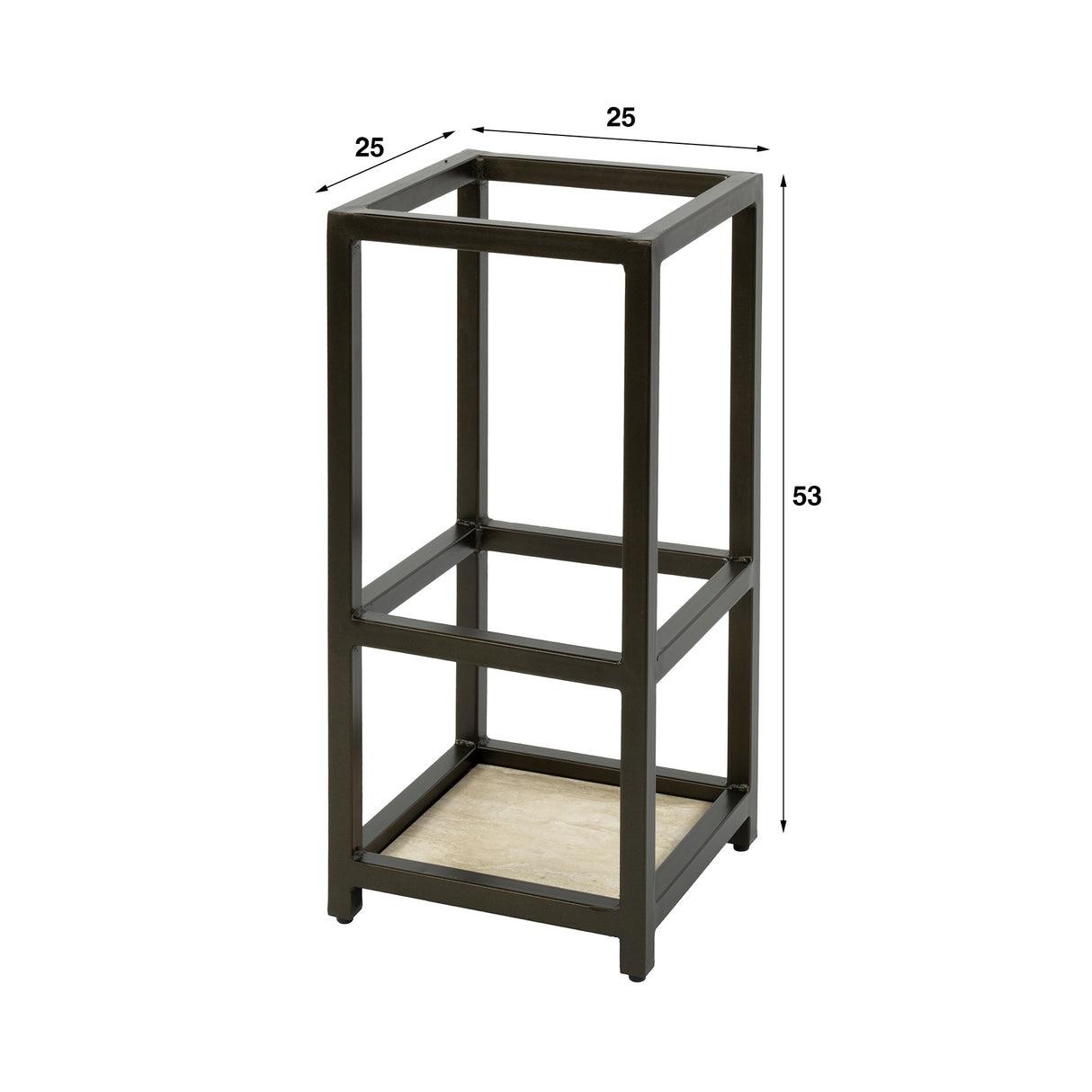 Sable Paraplubak cuadrado Drift Brown H53 cm