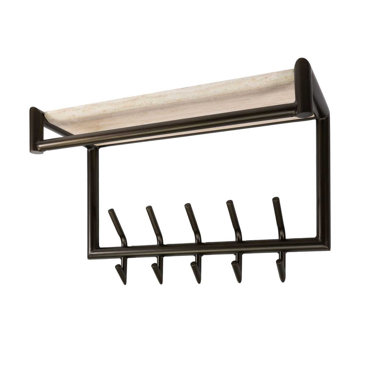 Pared de perchero Travertino 2x5 ganchos 65 cm Melamina