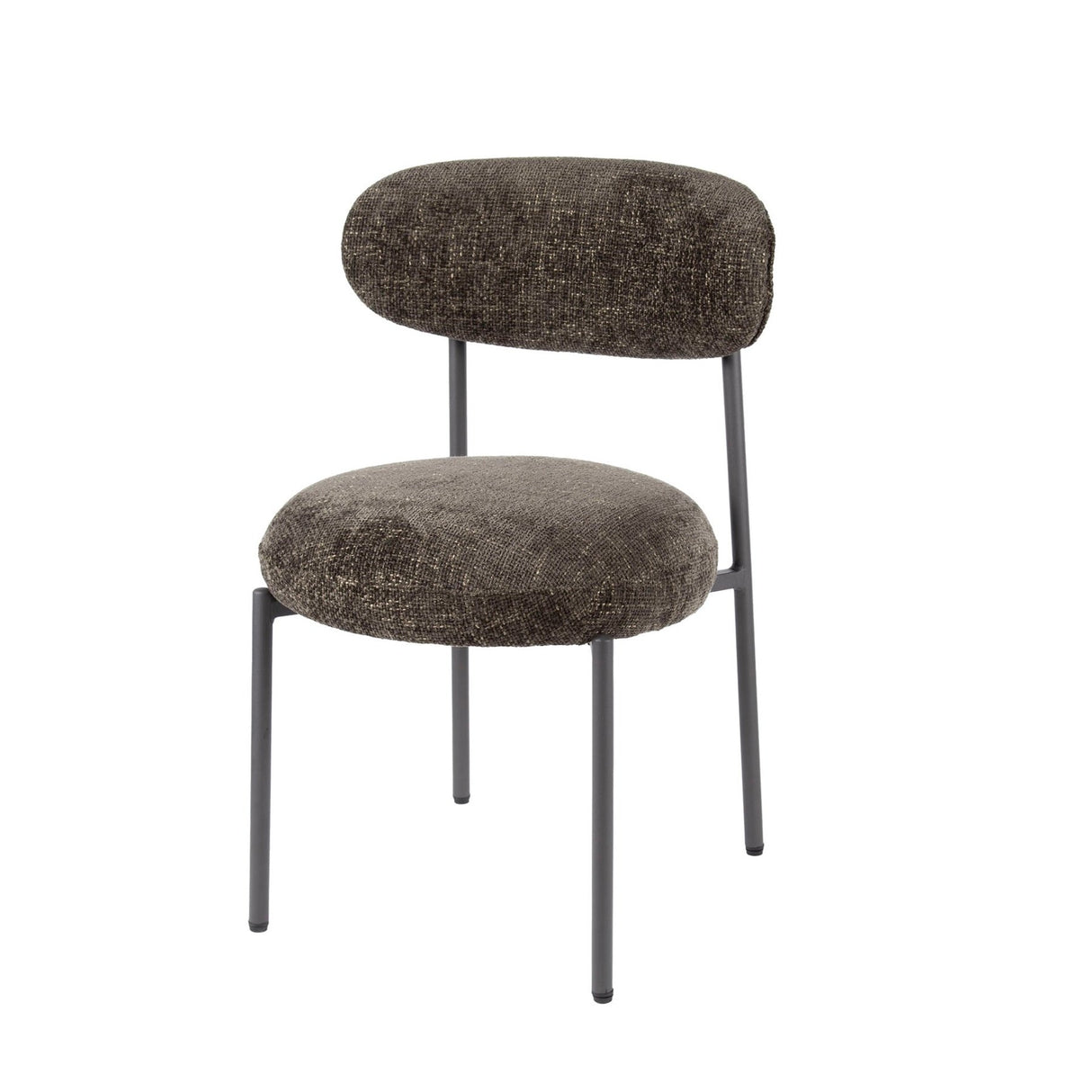 Juego de 2 sillas de comedor Aero Tela Marrón