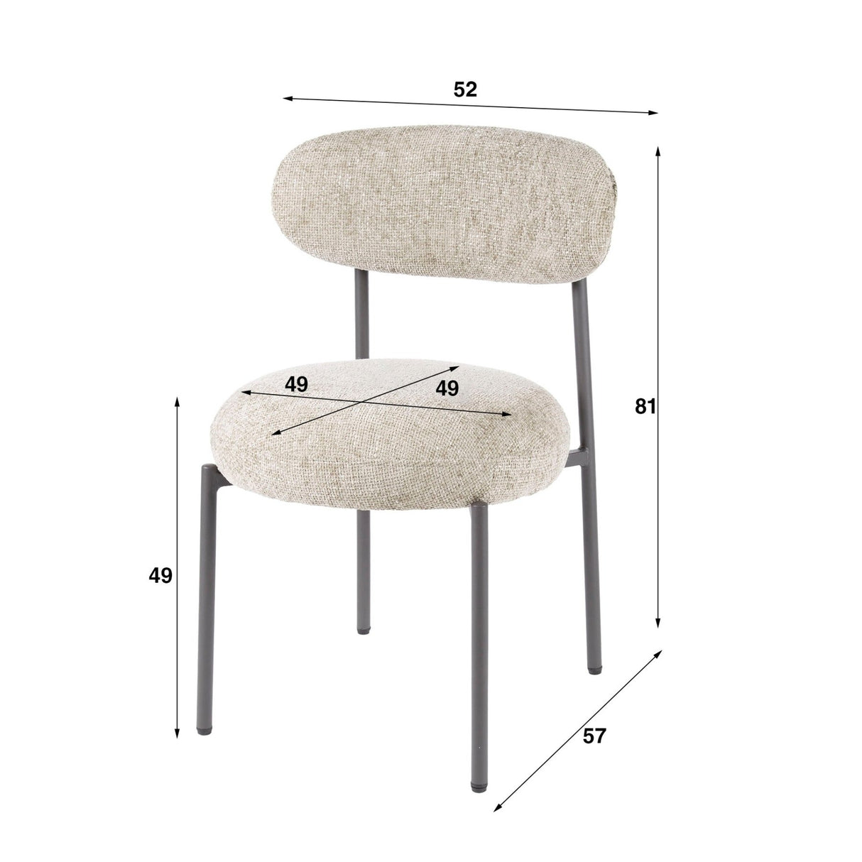 Silla de comedor Aero Tissee Cargo Tissee Tela Arena