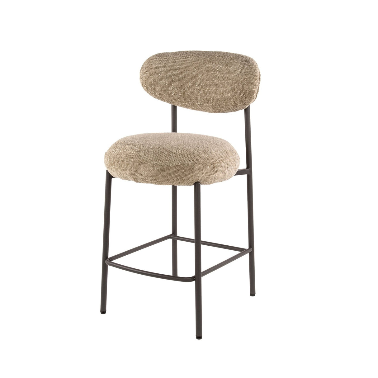 Silla de bar Round Duo Cargo tela arena - set de 2