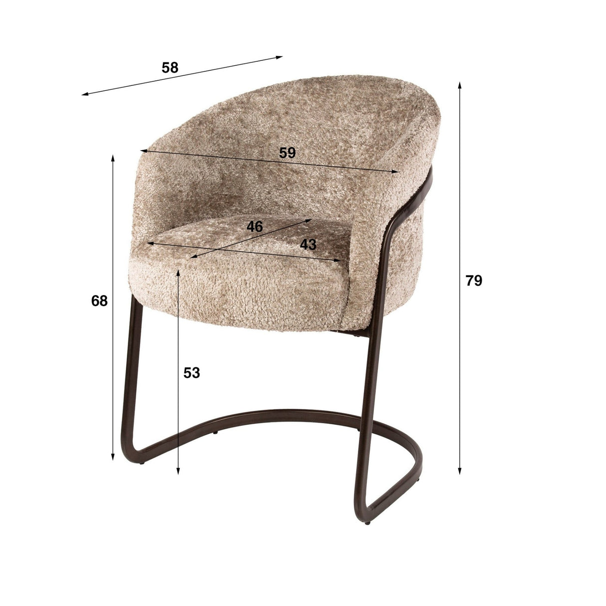 Conjunto de 2 sillas de comedor Reno Alura arena