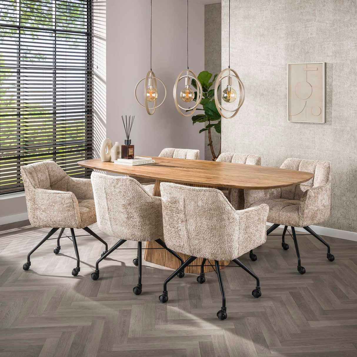 Conjunto de 2 sillas de comedor Tova Alura arena