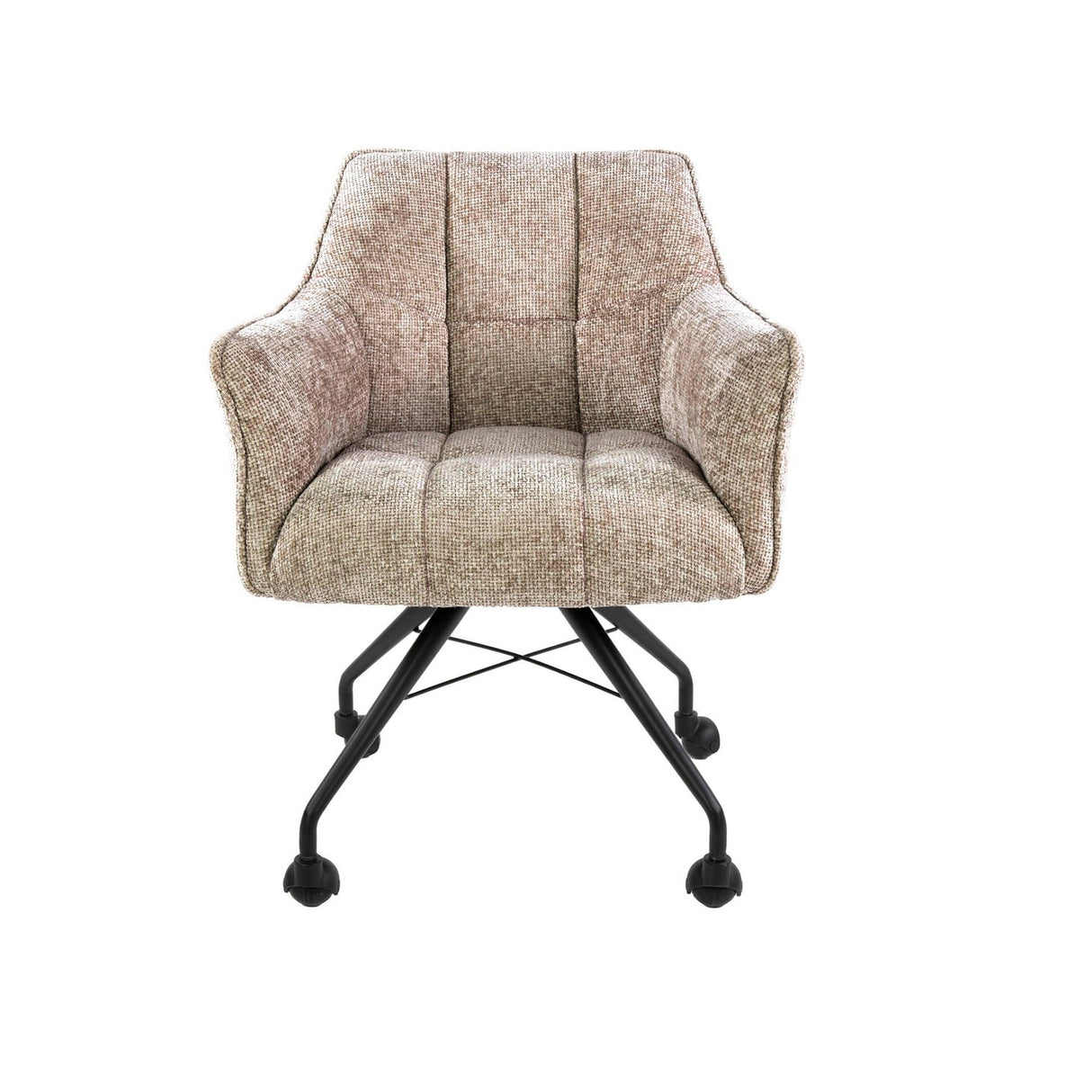 Juego de 2 sillas de comedor Hoven color arena elegante