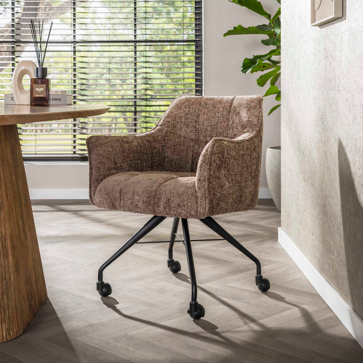 Juego de 2 sillas de comedor Hoven Rich Champagne tapizadas