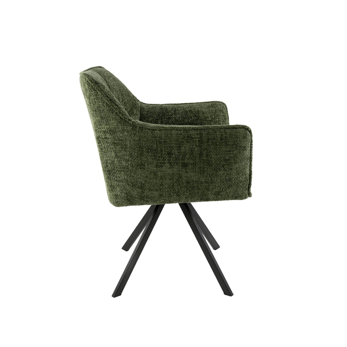 Silla de comedor Lino Verde Giratoria