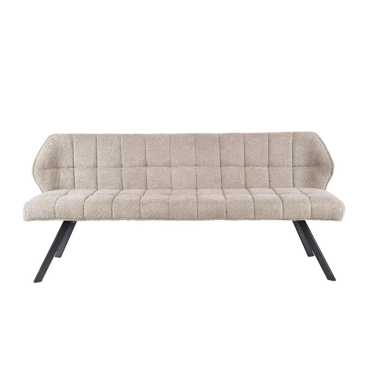 Banco de comedor Lino Bouclé Tela Arena 180 cm Cuadrado
