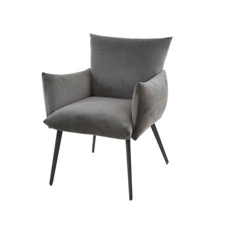 Silla de comedor Marlow de terciopelo antracita