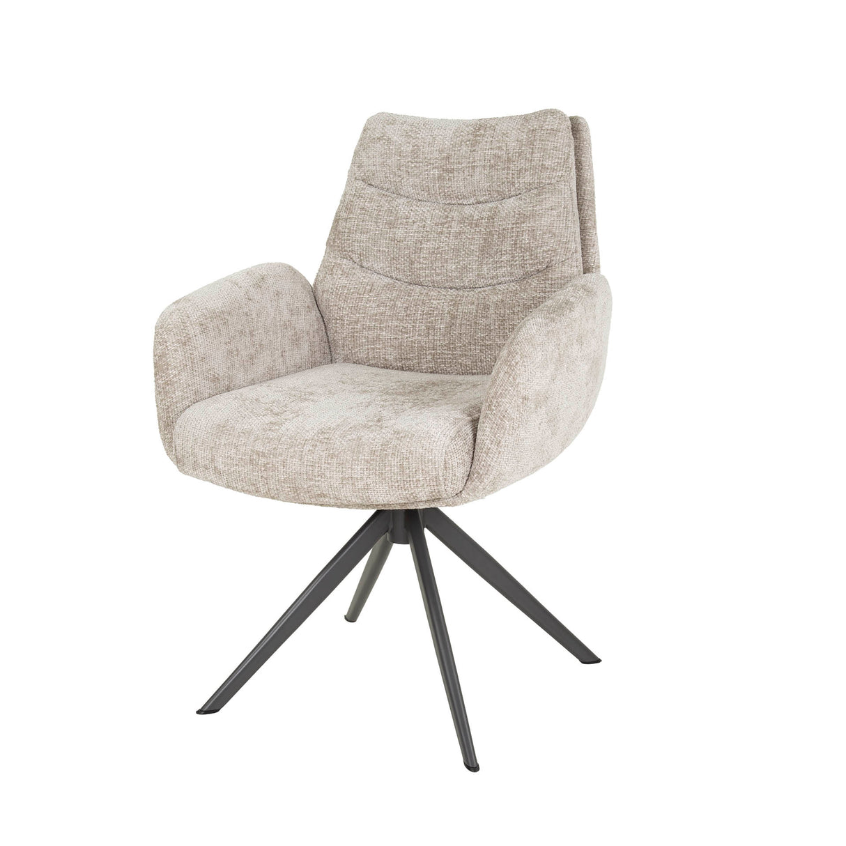 Juego de 2 sillas de comedor Elite Zand Chenille Tela Ricamente Giratoria