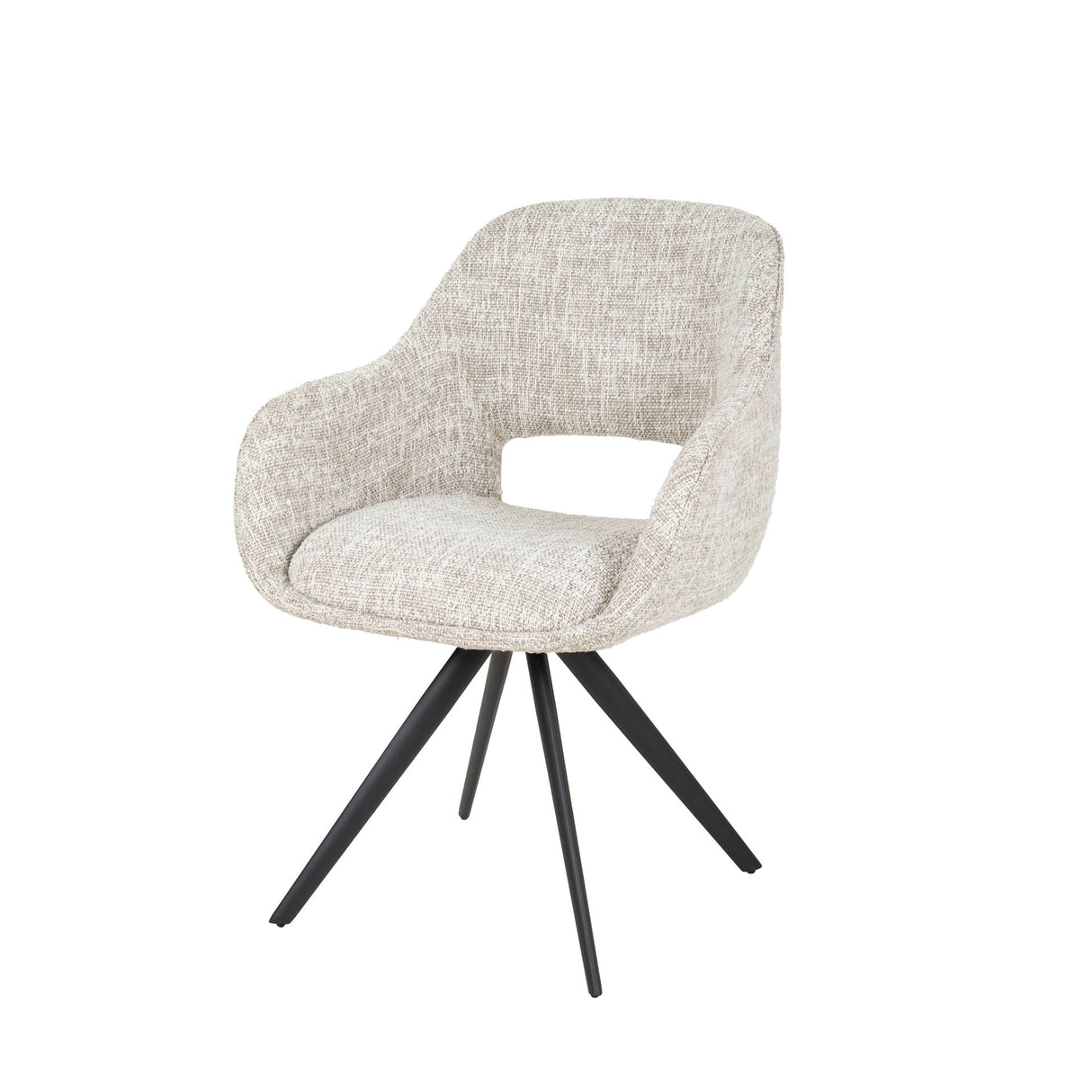 Juego de 2 sillas de comedor Springo giratorias Eagle Crème