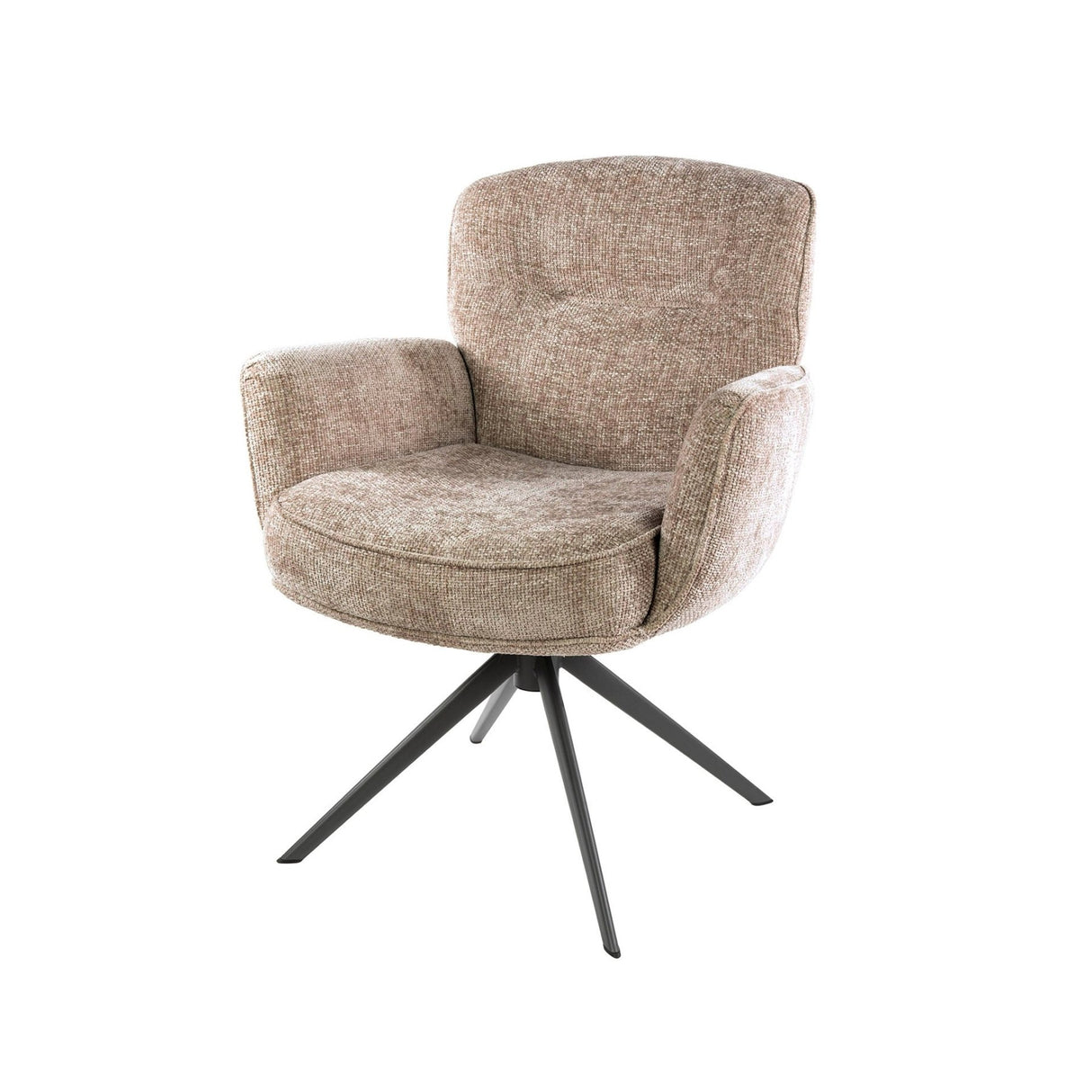 Set de 2 sillas de comedor Savona giratorias Hoven color arena