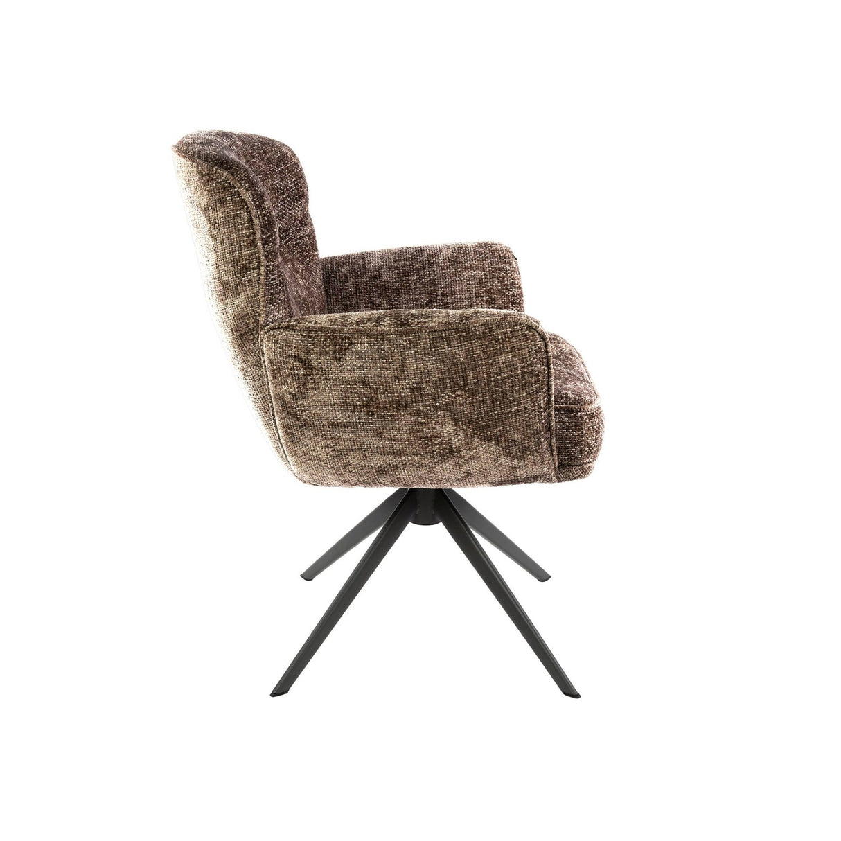 Conjunto de 2 sillas de comedor Milano giratorias Hoven color champán brillante