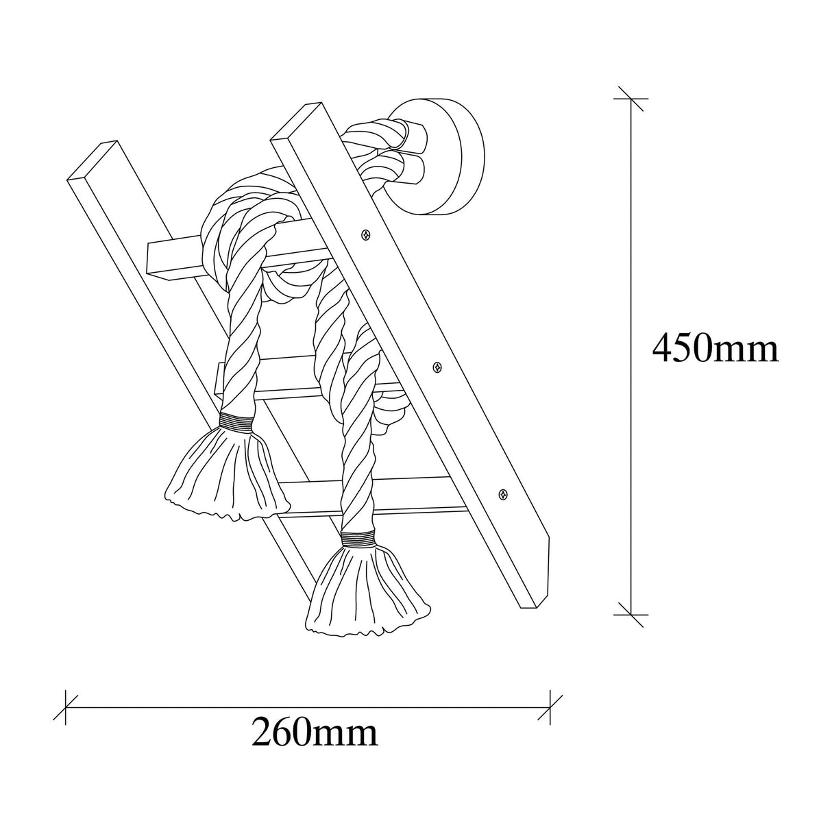 Aplique Natural de Madera de Haya Fjord