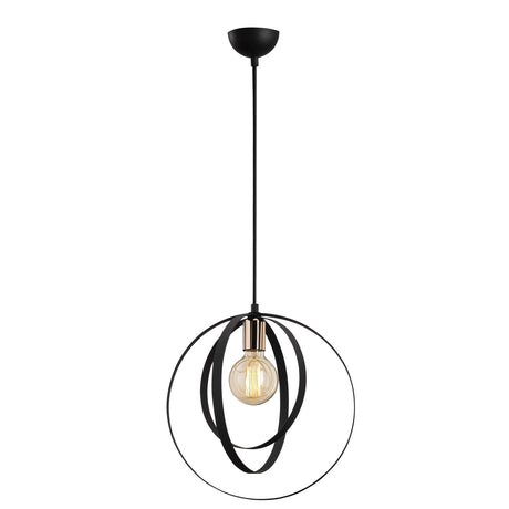 Lámpara colgante de 1 luz Negra Metal Thorn