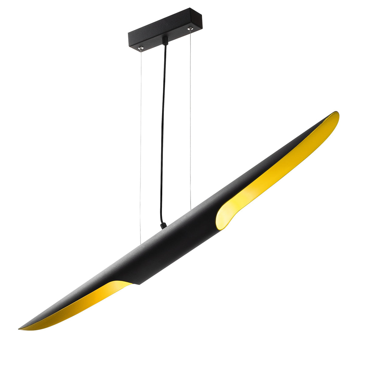 Lámpara colgante negra de metal Lyra