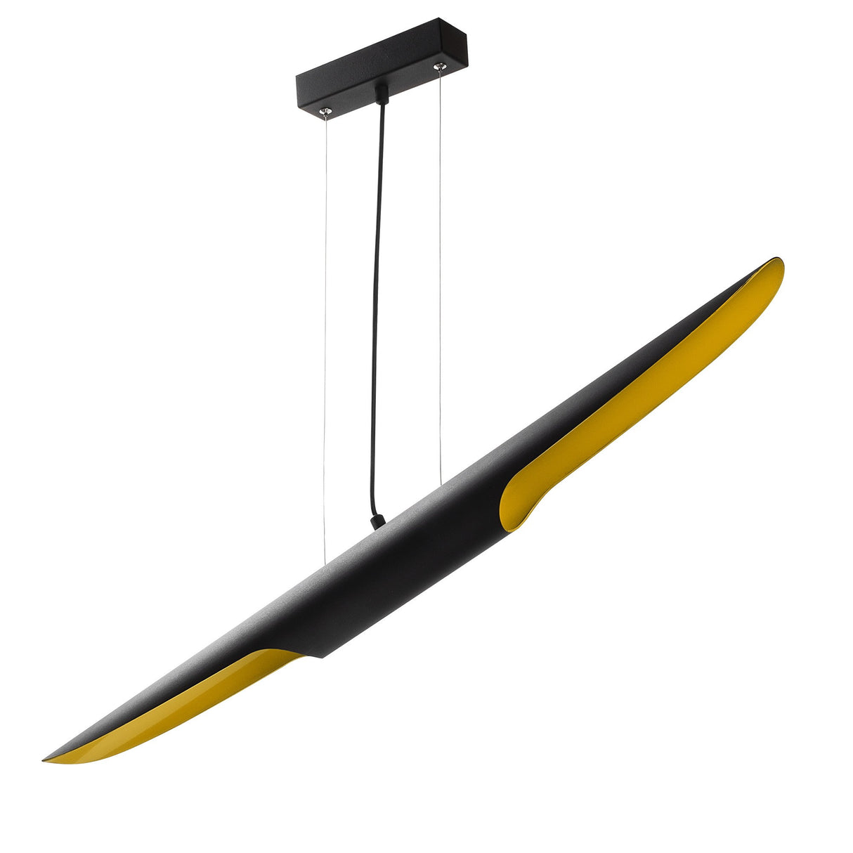 Lámpara colgante negra de metal Lyra