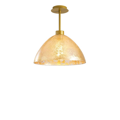 Lámpara colgante de vidrio dorado Crest