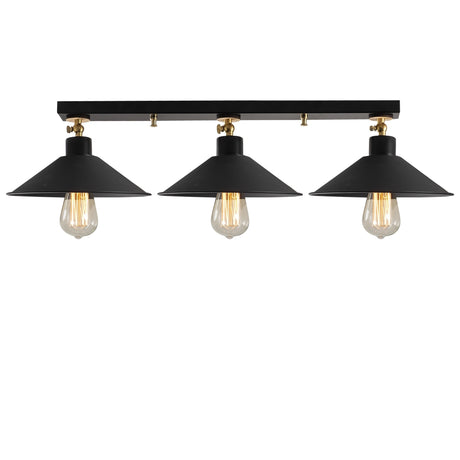 Lámpara colgante 3 luces Negro Metal Allure