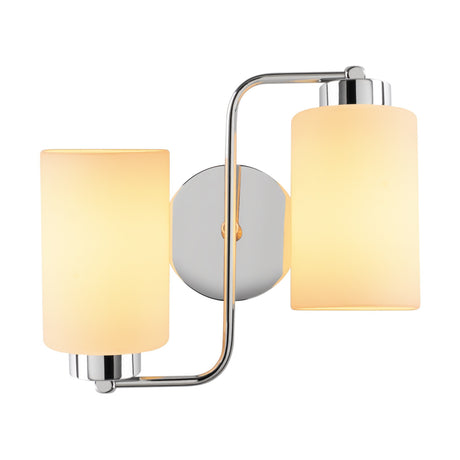 Aplique de pared de 2 luces Plata Vidrio Oasis
