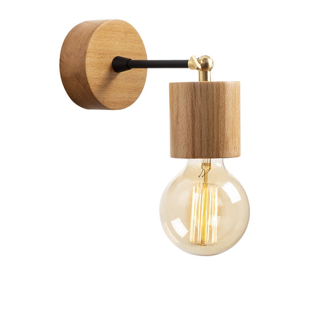 Lámpara de pared de madera natural Vex