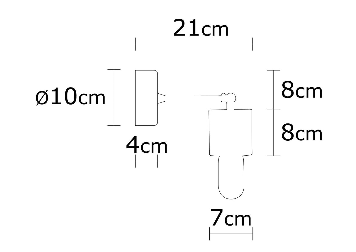 Lámpara de pared de madera natural Vex