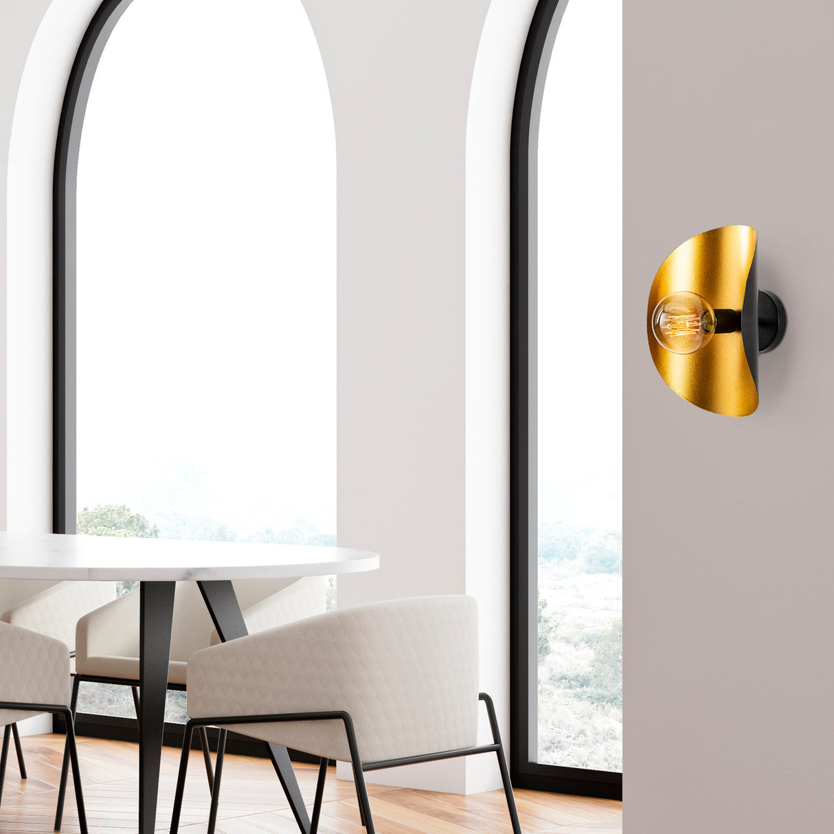 Aplique Negro Dorado Metal Echelon