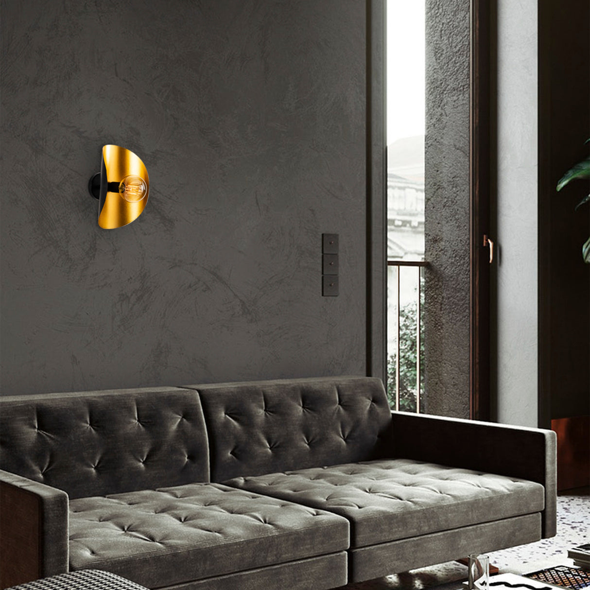 Aplique Negro Dorado Metal Echelon