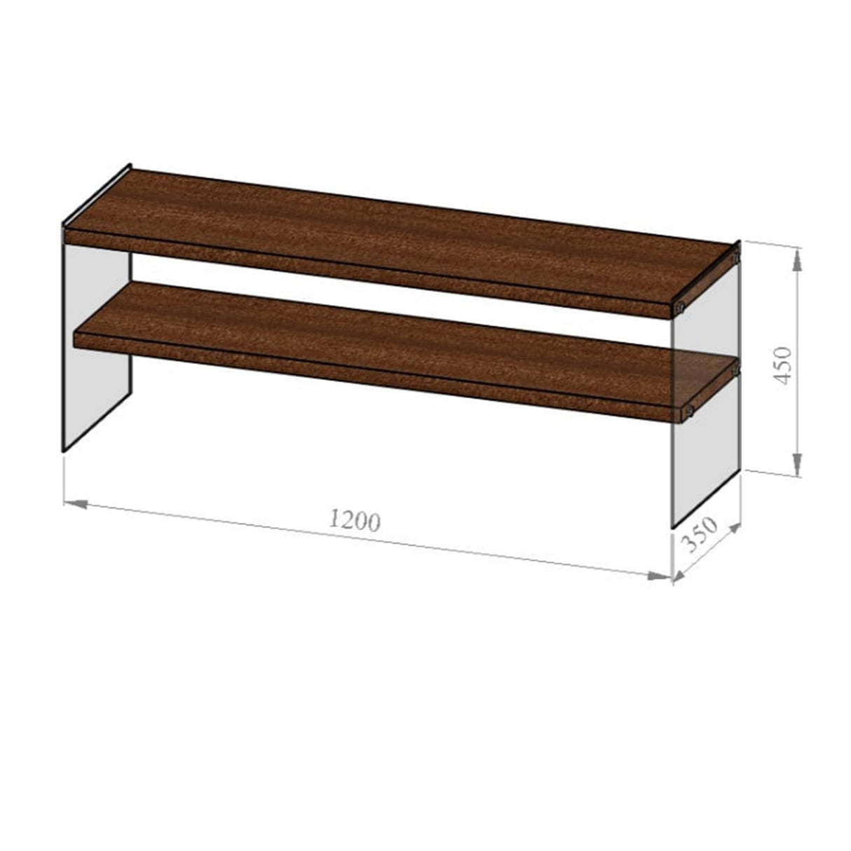 TV Meubels - TV Meubel Coral Walnoot Dennenhout 120x45x35 cm - Dimehouse