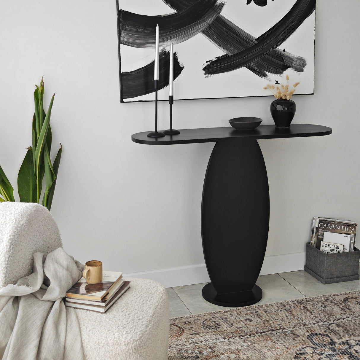 Kaptafels - Kaptafel Ellittica Antraciet Melamine 100x81x30 cm - Dimehouse