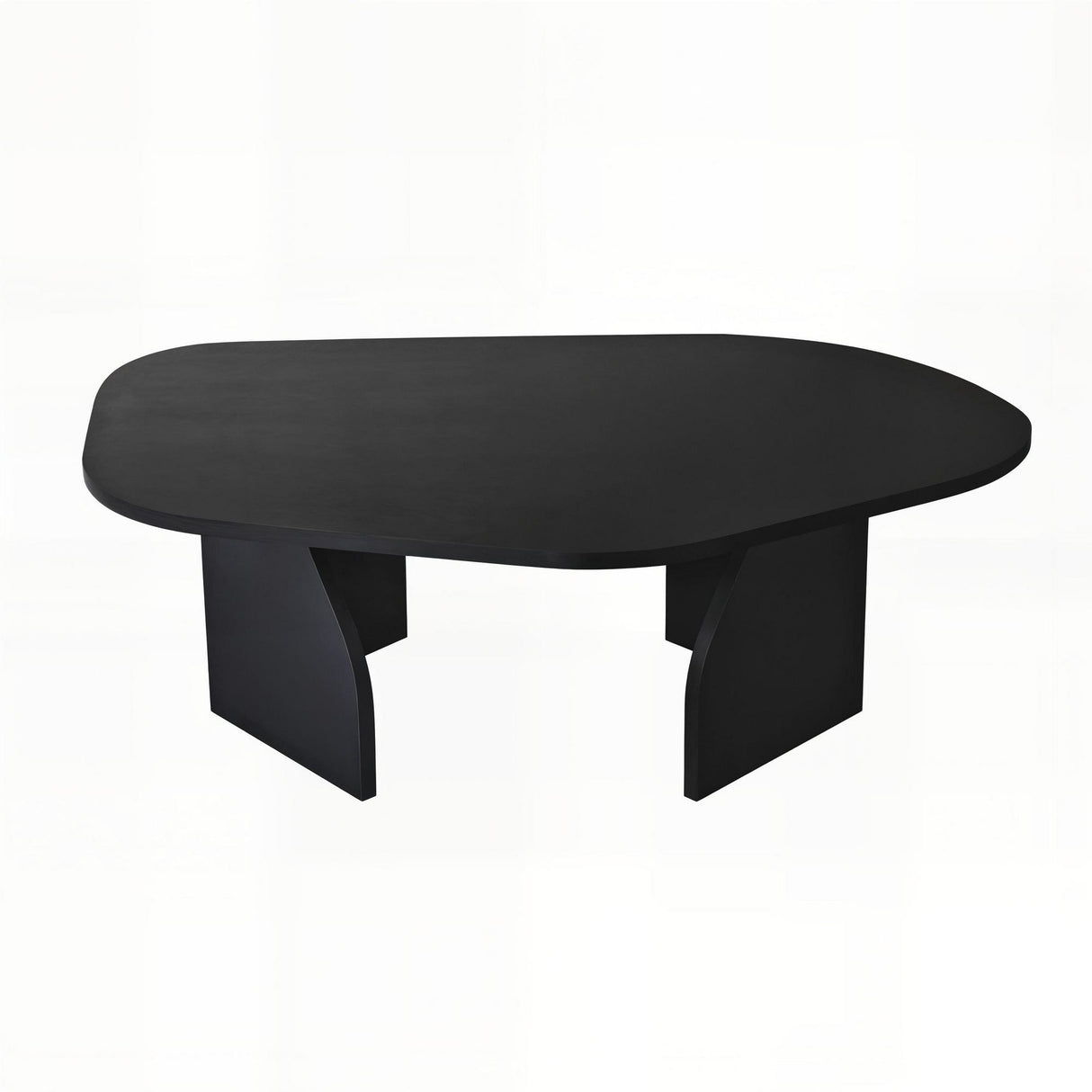 Mesa de centro Rock ovalada negra 100 x 60 cm compuesto de madera revestida de melamina