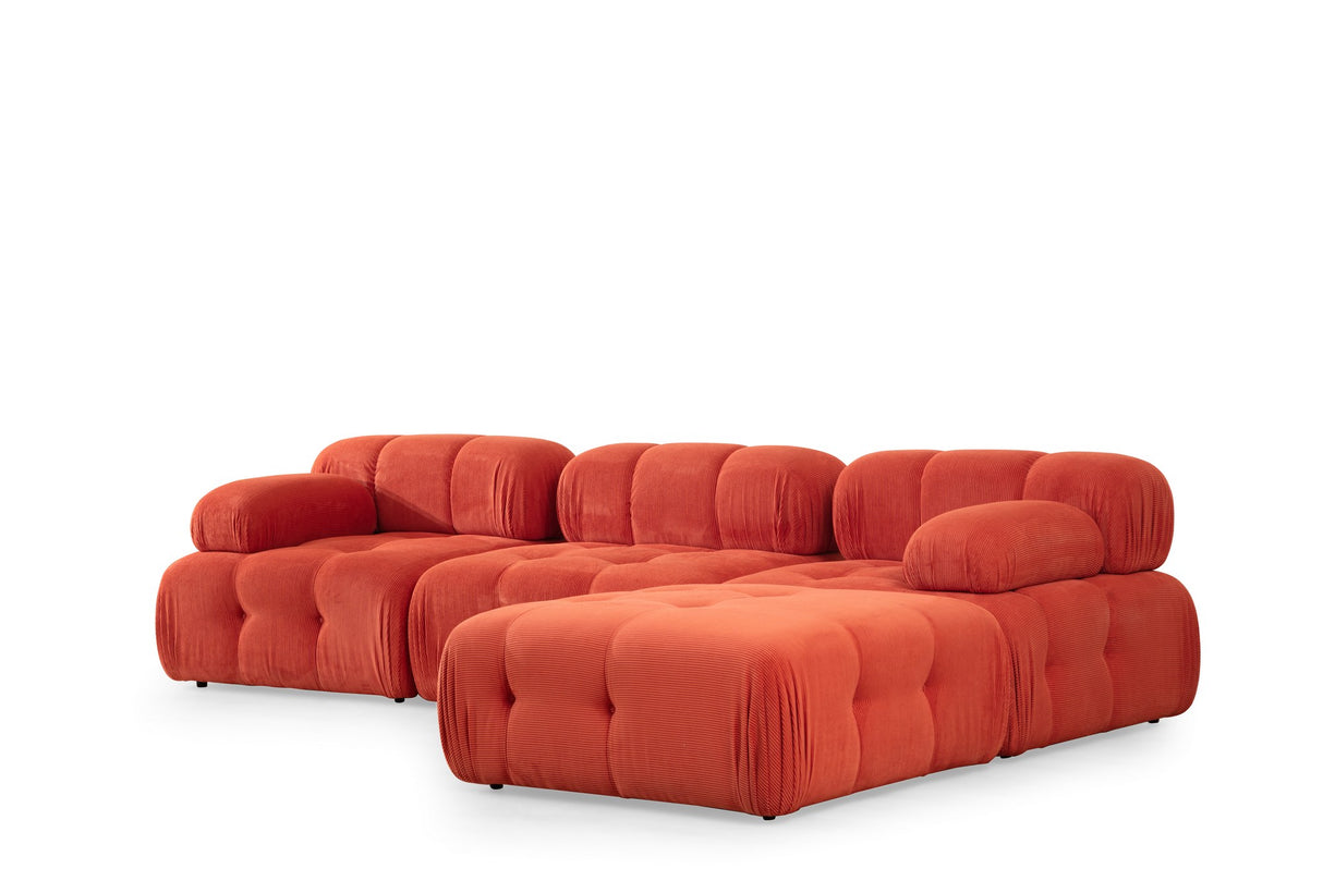 Banken - Modulaire bank 3 - zits met hocker Doblo rood - Dimehouse