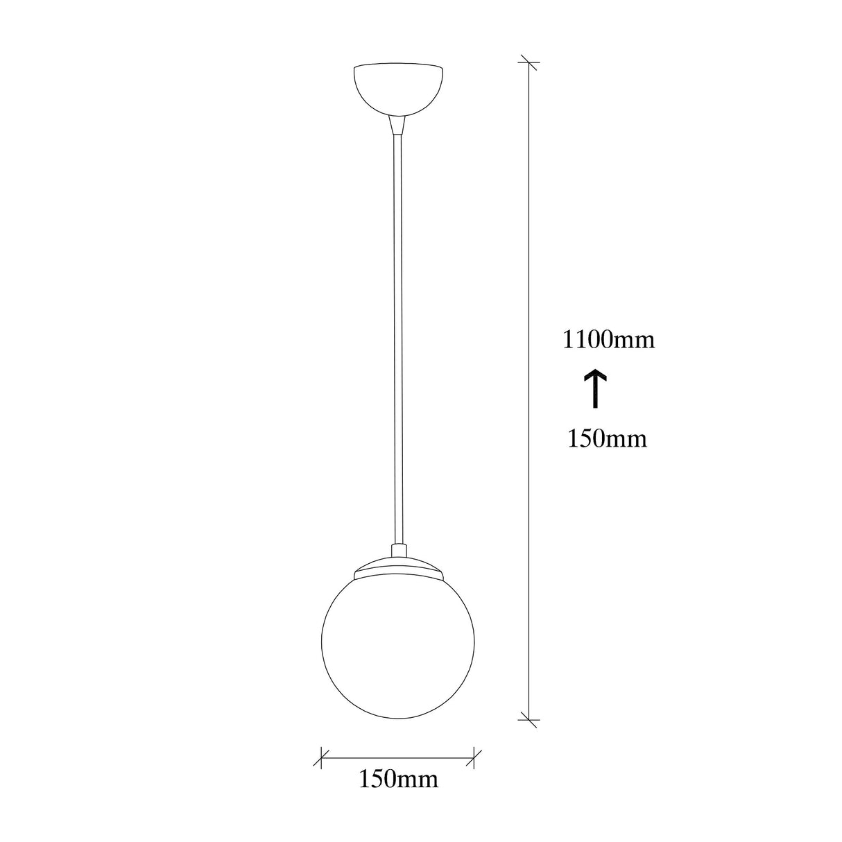 Lámpara colgante de vidrio amarillo Comet
