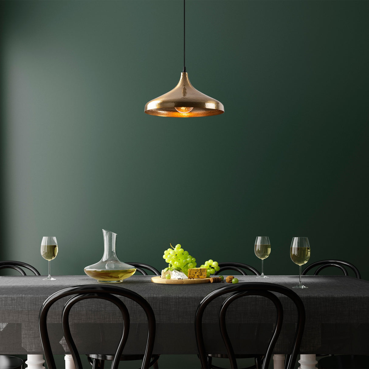 Lámpara colgante de metal color bronce Eclipse