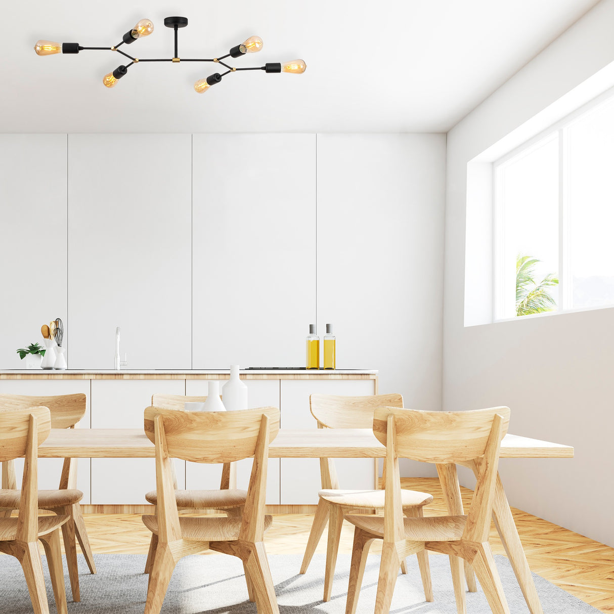 Lámpara colgante negra de metal Sentinel