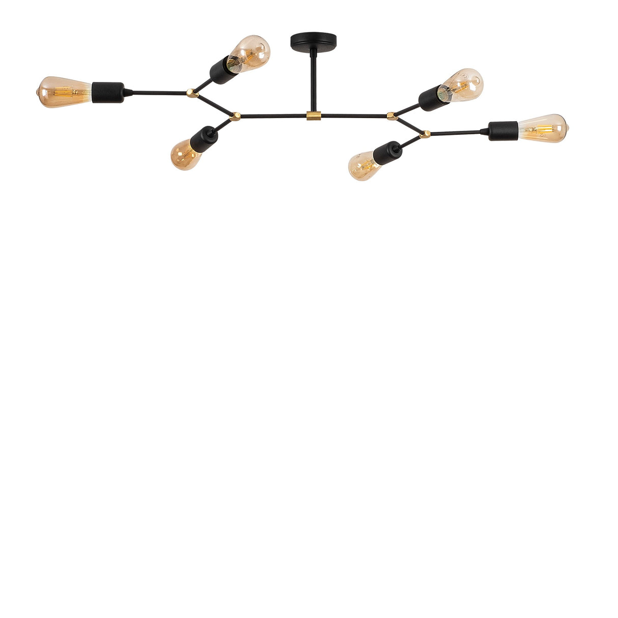 Lámpara colgante negra de metal Sentinel