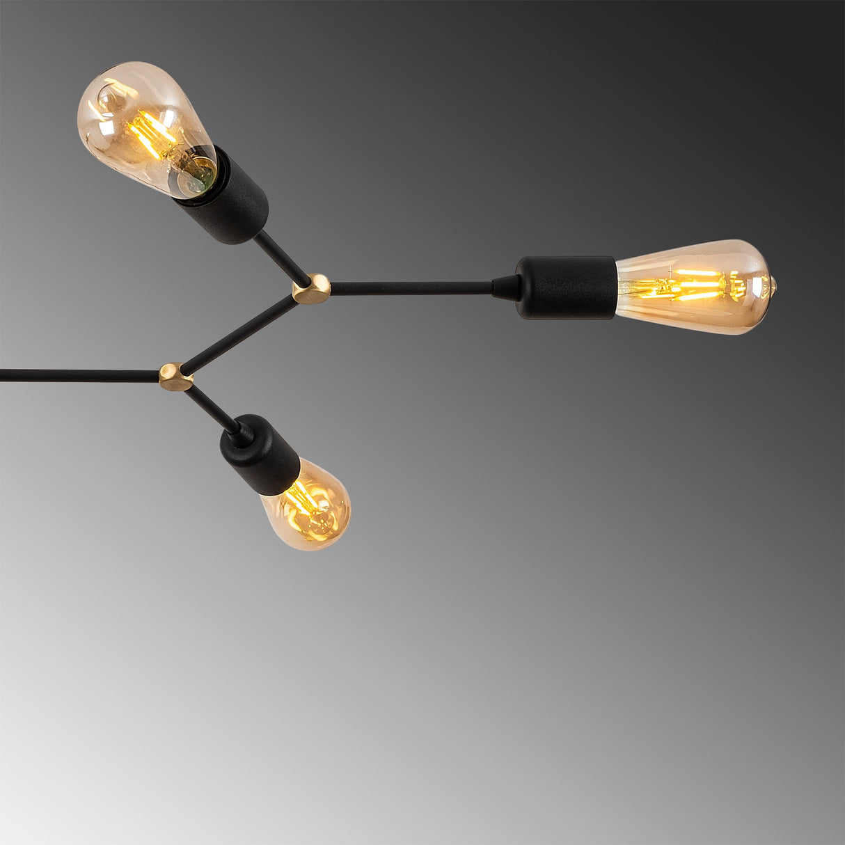 Lámpara colgante negra de metal Sentinel