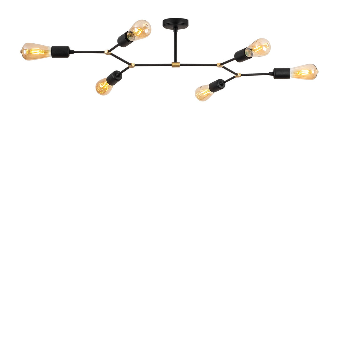 Lámpara colgante negra de metal Sentinel