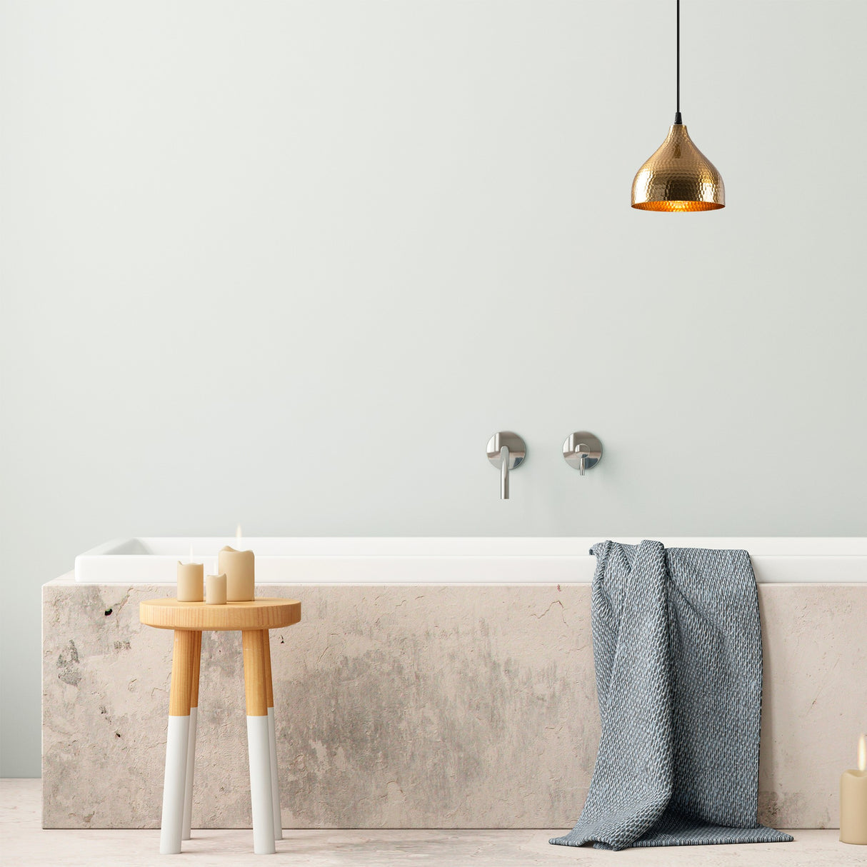 Lámpara colgante redonda de metal bronce Eclipse