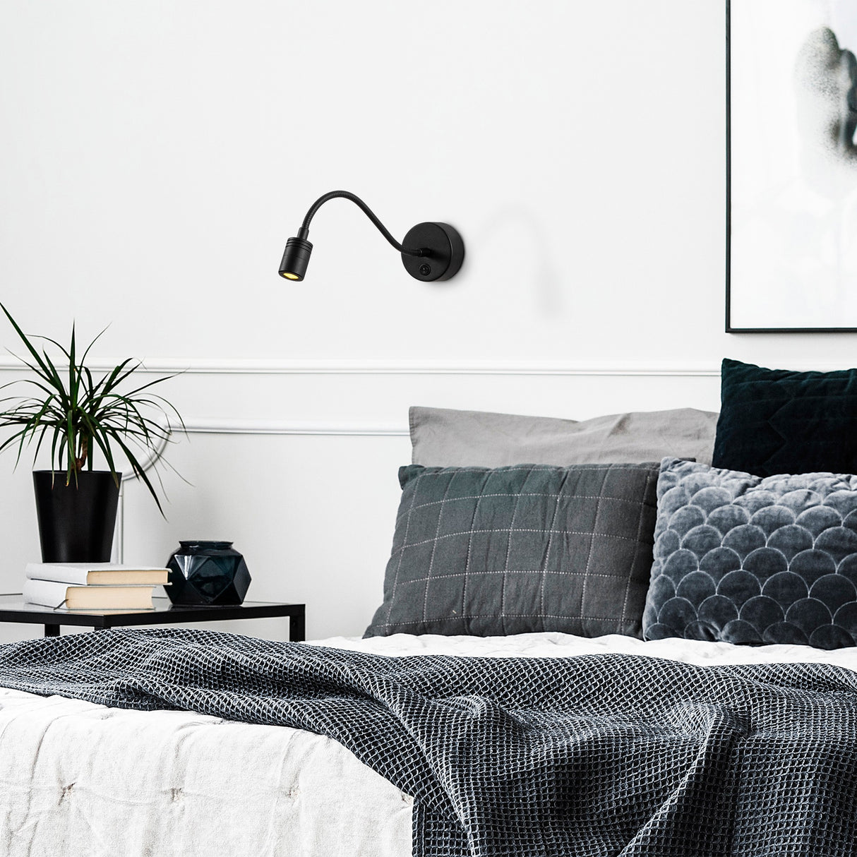 Lámpara de pared negra de metal Veridia