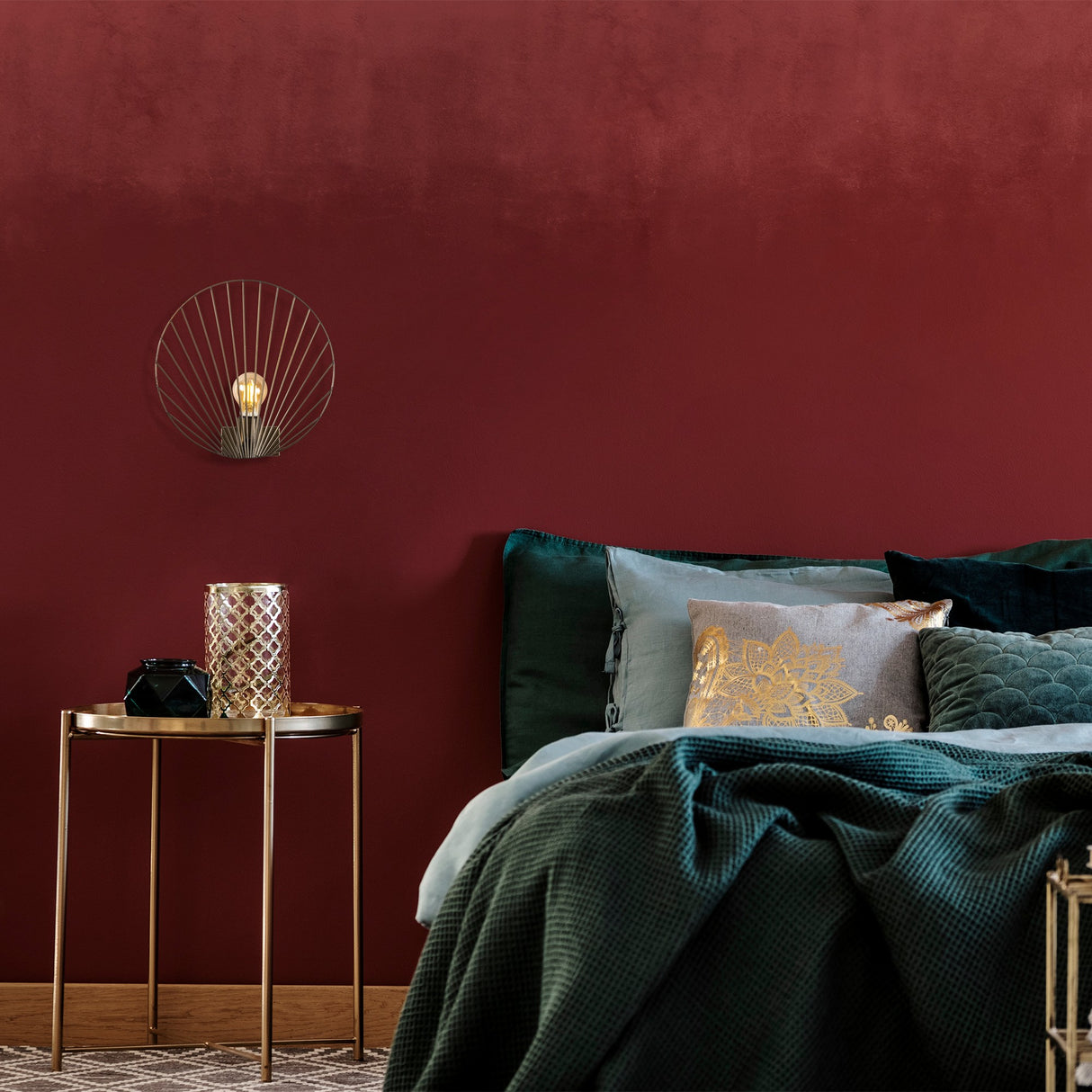 Lámpara de pared de metal color bronce Arbor