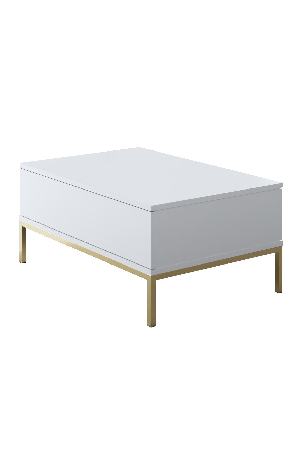 Meubelsets - Meubelset Wit Lord - Salontafel + TV Meubel + Dressoir - Gouden Frame - Dimehouse
