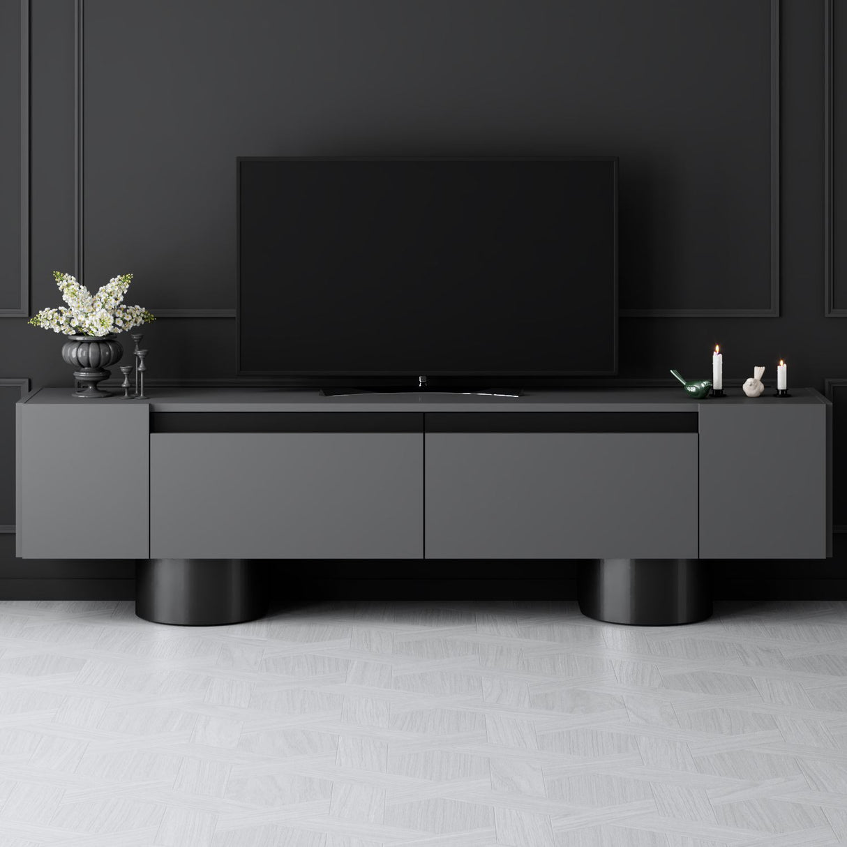 Mueble-de-TV-Bohem-Antracita-180x50x30---Marco-Negro