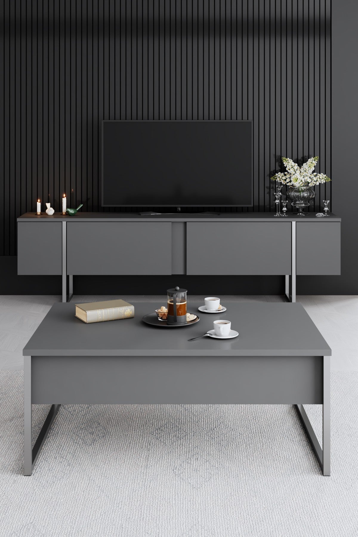 Mesa-de-centro-rectangular-de-lujo-antracita-90x60---Marco-plateado