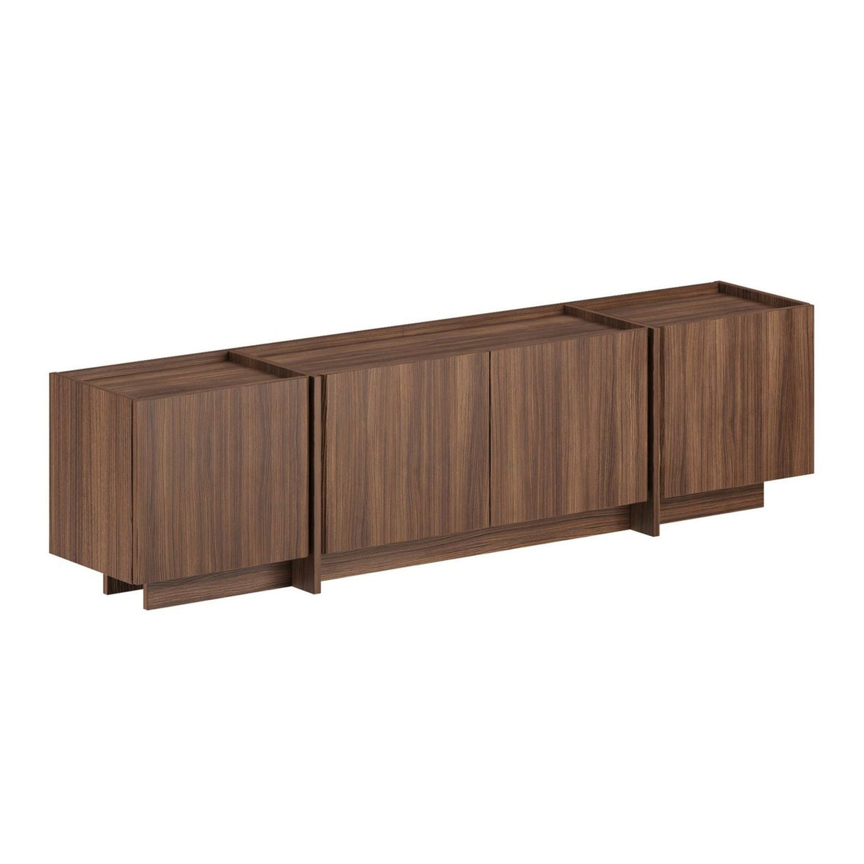 Mueble TV Lowen en nogal Milano 180 cm compuesto de madera revestido de melamina