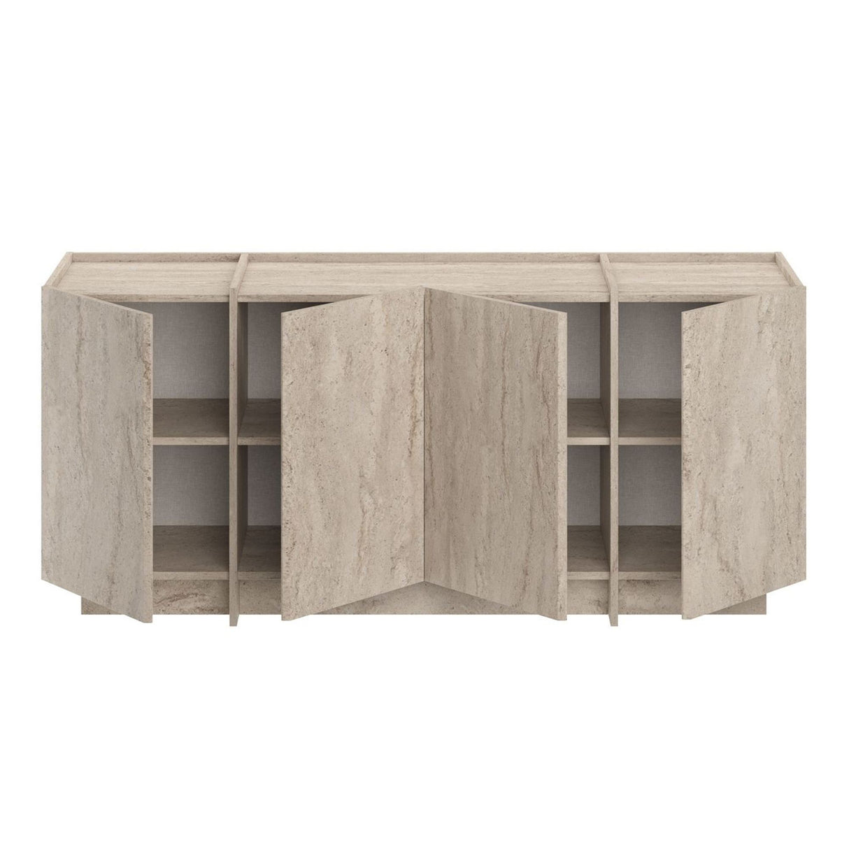 Mesa consola Dorma aspecto travertino 180 cm Madera melaminada