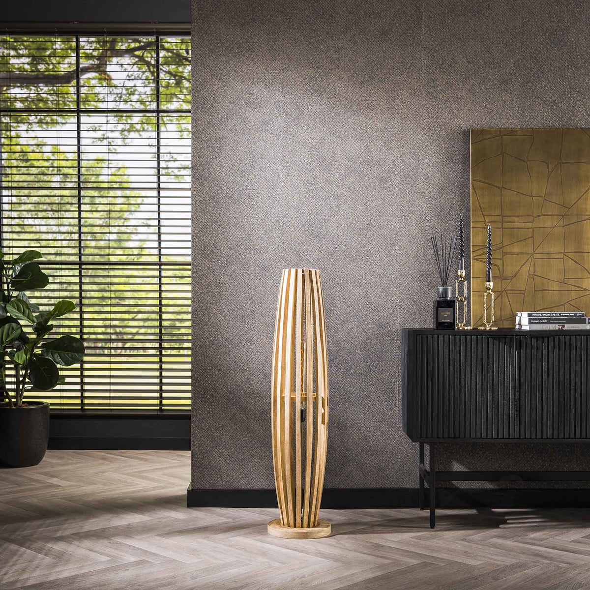 Lámparas de pie - Lámpara de pie Jalou Madera de mango 1 fuente de luz - Dimehouse