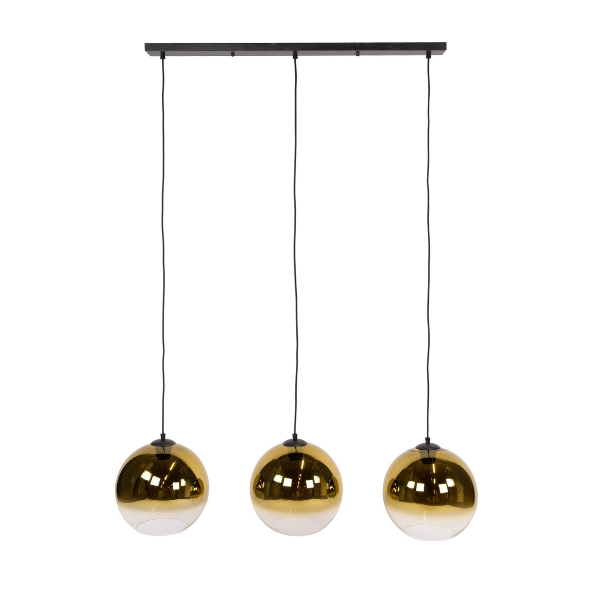 Lámpara colgante de cristal Juliette 3 luces cristal dorado