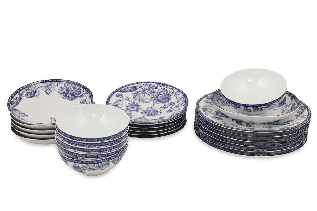 ZG24Y2420939016 Azul Blanco 100% PORCELANA
