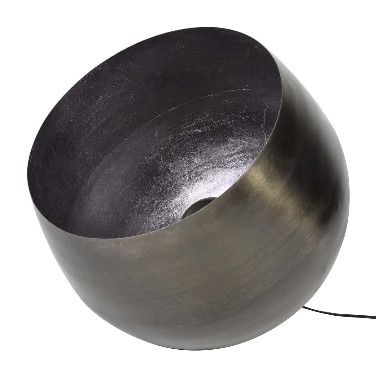 Lámpara de mesa Basel DH Interior negro L x An x Al 52x51x51 Níquel Foto atmosférica vista frontal en diagonal